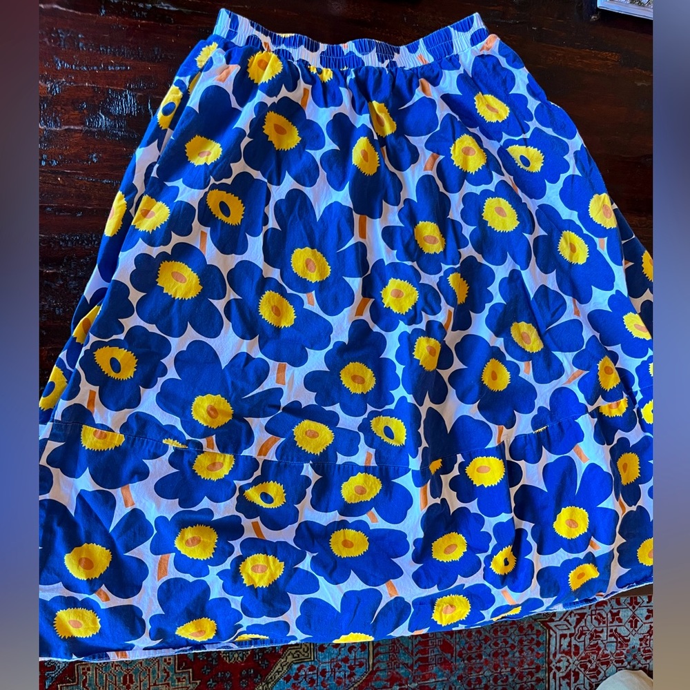 Bohemian Outsider Floral skirt with pockets M